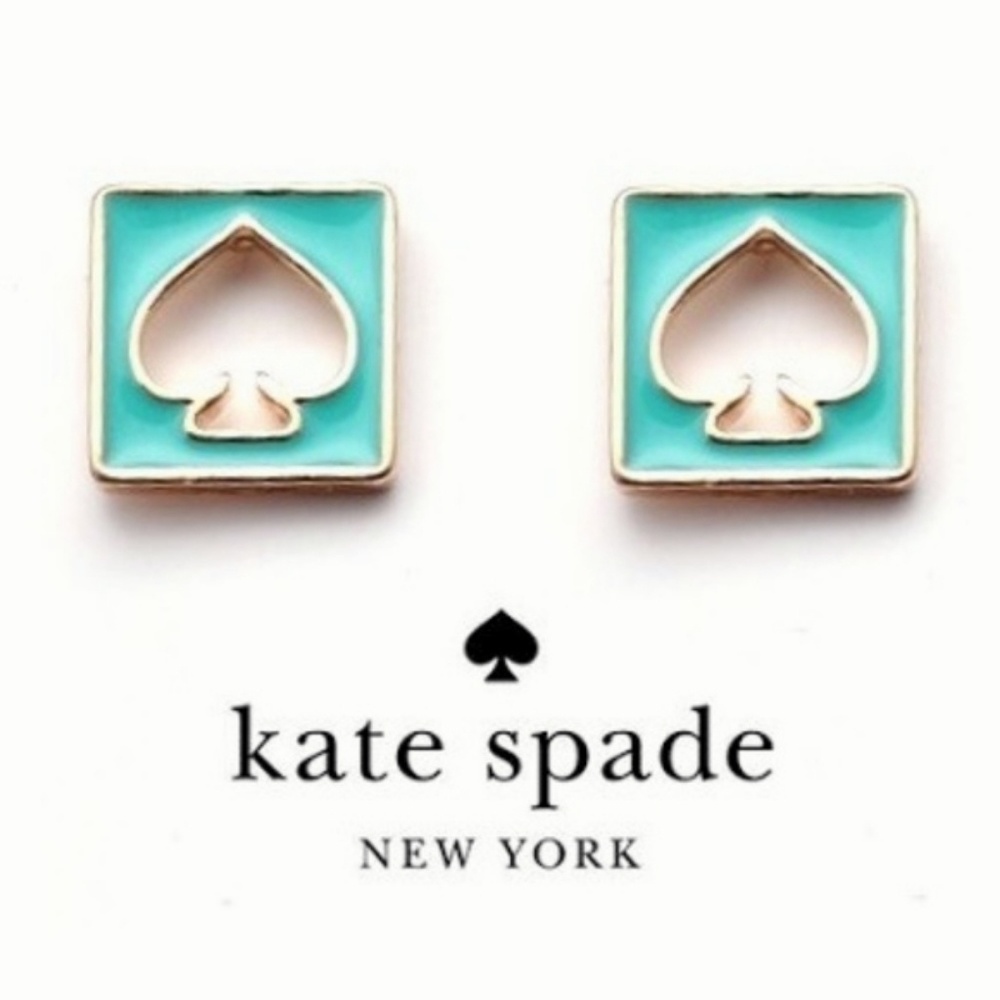 NWT Kate Spade Hole Punch Earrings Turquoise  